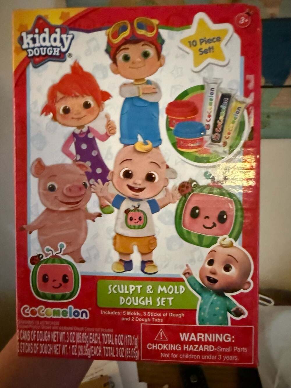 CoComelon Kiddy Dough Sculpt & Mold Dough Set 10 Piece Set